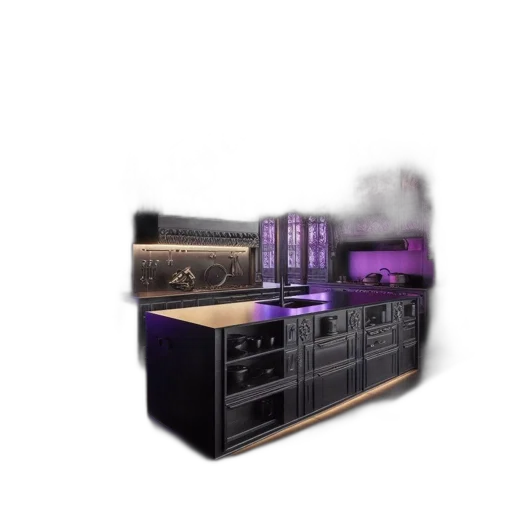 furniture, 3d render, concept art, cyberpunk transparent PNG cut-out