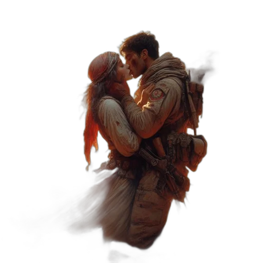 jacket, weapon, concept art, photorealistic transparent PNG cut-out