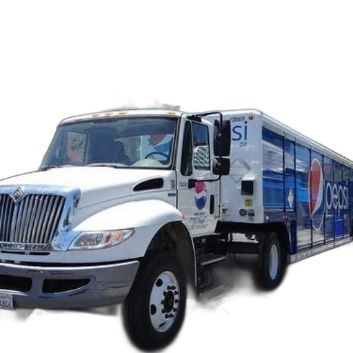 pepsi, delivery, truck, white transparent PNG cut-out