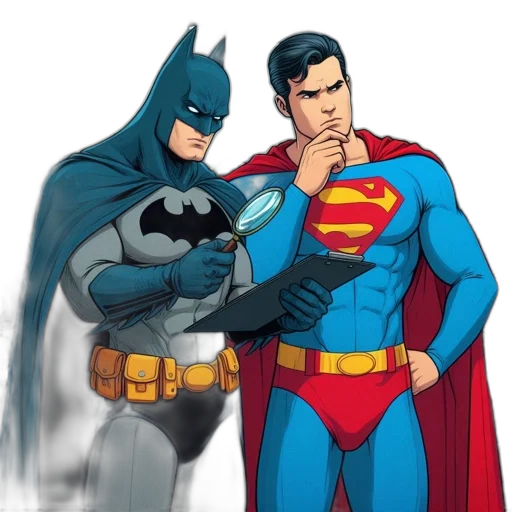 comic book art, concept art, cartoon, two transparent PNG cut-out