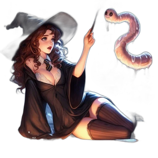 dress, staff, fantasy art, concept art transparent PNG cut-out