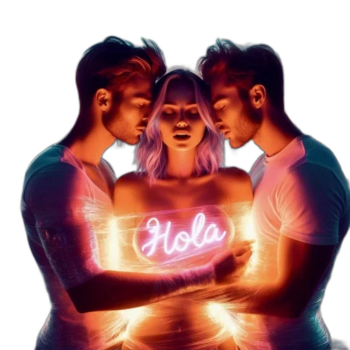 jacket, concept art, neon lights, fire transparent PNG cut-out