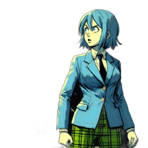 jacket, dress, staff, robot transparent PNG cut-out