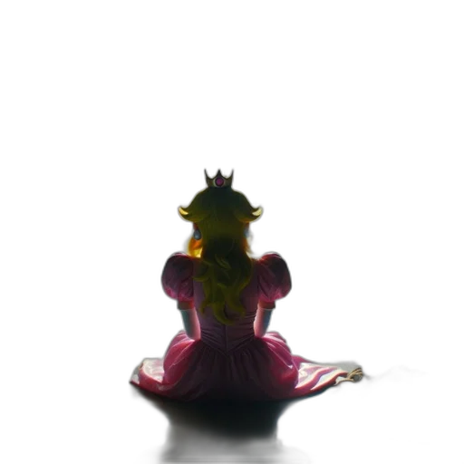crown, staff, dress, creature transparent PNG cut-out