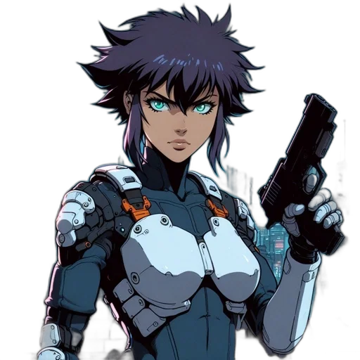weapon, robot, anime, cyberpunk transparent PNG cut-out