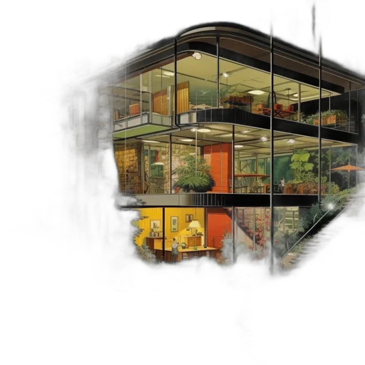 building, furniture, food, 3d render transparent PNG cut-out