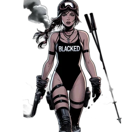 comic book art, concept art, cartoon, cyberpunk transparent PNG cut-out