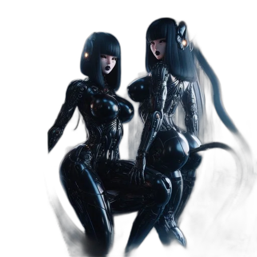 mask, concept art, 3d render, cyberpunk transparent PNG cut-out