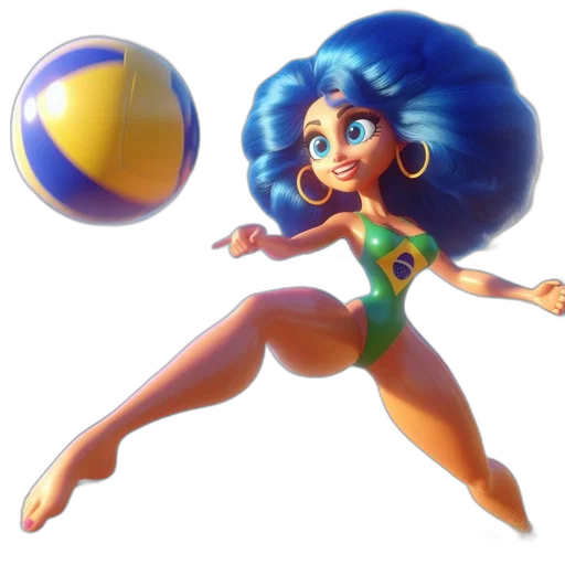 hair, concept art, cartoon, 3d render transparent PNG cut-out