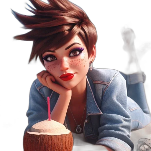 face, jacket, concept art, 3d render transparent PNG cut-out