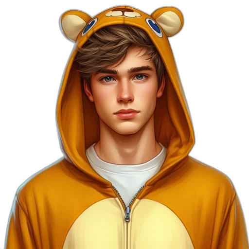 face, jacket, animal, photorealistic transparent PNG cut-out