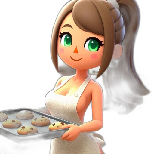 food, dress, concept art, 3d render transparent PNG cut-out