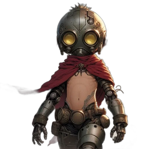 robot, mask, concept art, fantasy art transparent PNG cut-out