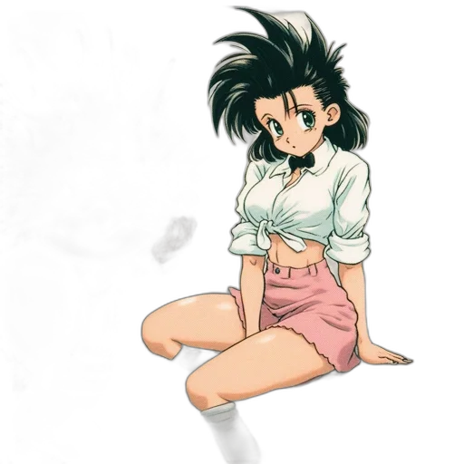 dress, staff, jacket, anime transparent PNG cut-out