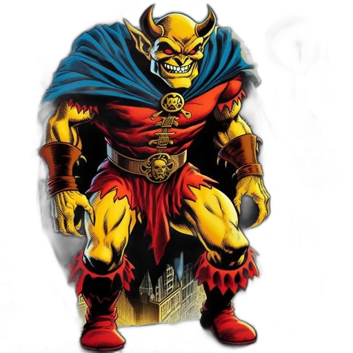 comic book art, concept art, fantasy art, demonic transparent PNG cut-out