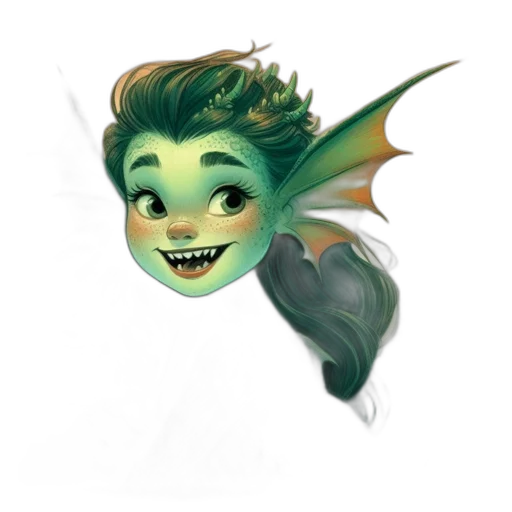 dragon, creature, mask, staff transparent PNG cut-out