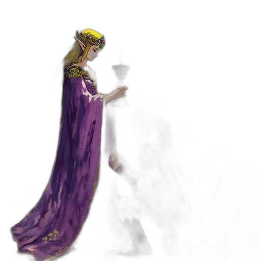 dress, crown, staff, sword transparent PNG cut-out