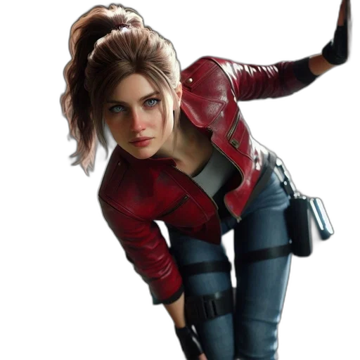 jacket, weapon, concept art, 3d render transparent PNG cut-out