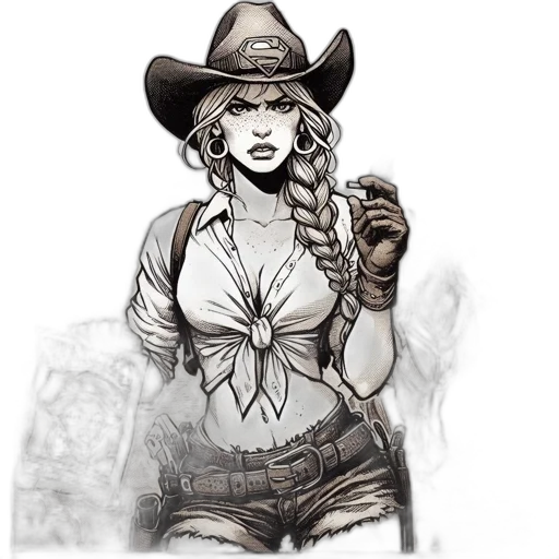 comic book art, concept art, cartoon, fantasy art transparent PNG cut-out