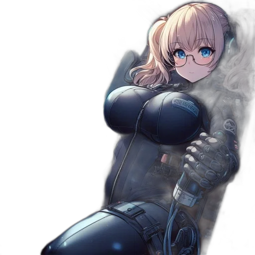 robot, weapon, jacket, staff transparent PNG cut-out