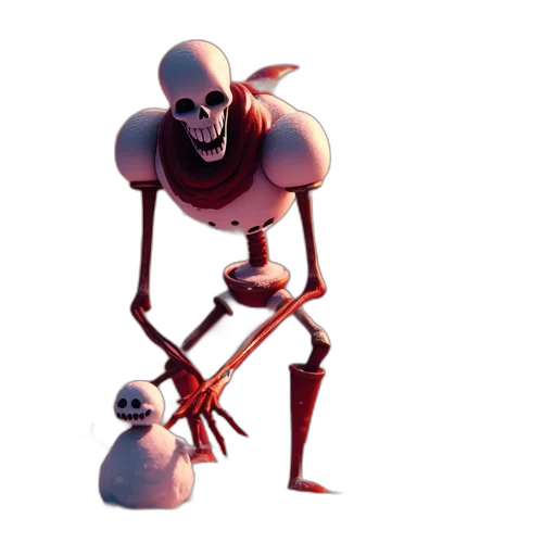 robot, creature, staff, weapon transparent PNG cut-out
