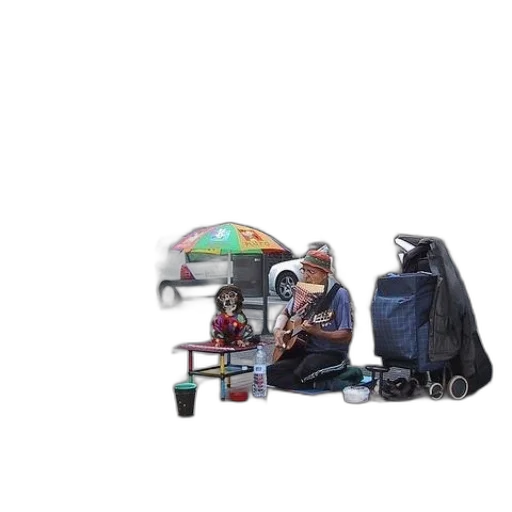 umbrella, robot, staff, car transparent PNG cut-out