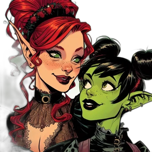 comic book art, concept art, fantasy art, cartoon transparent PNG cut-out