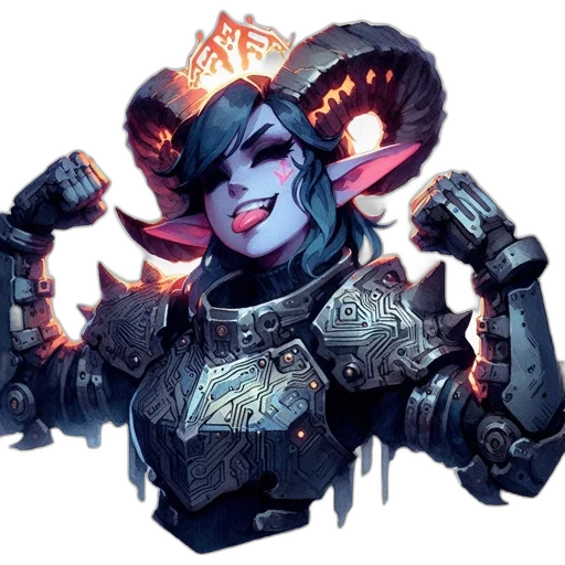 crown, staff, mask, robot transparent PNG cut-out