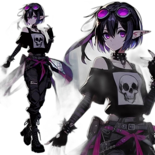 concept art, fantasy art, cyberpunk, anime transparent PNG cut-out