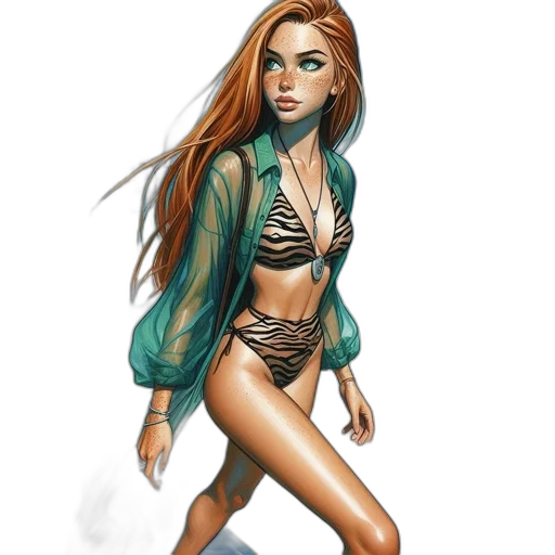 dress, fantasy art, concept art, comic book art transparent PNG cut-out