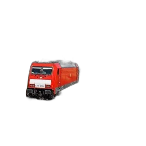 3d render, red, electric, locomotive transparent PNG cut-out