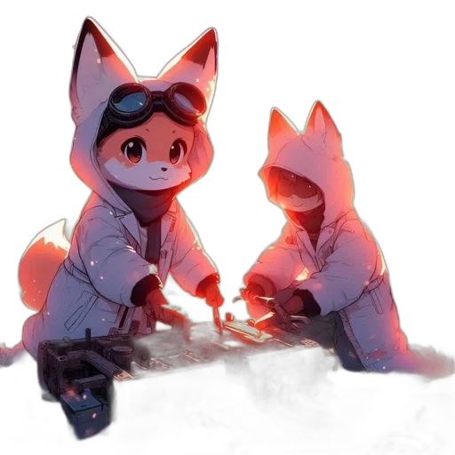 staff, jacket, animal, creature transparent PNG cut-out