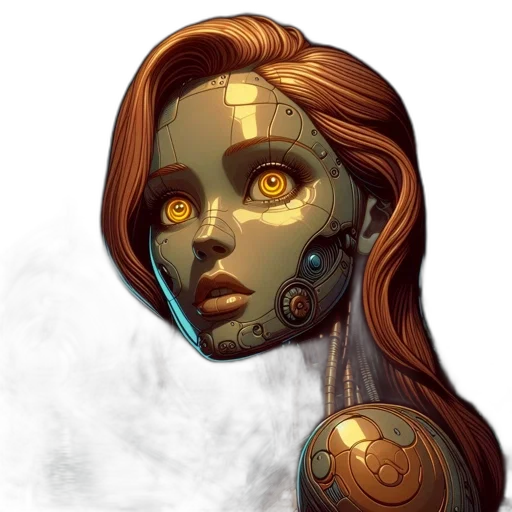 robot, face, mask, staff transparent PNG cut-out