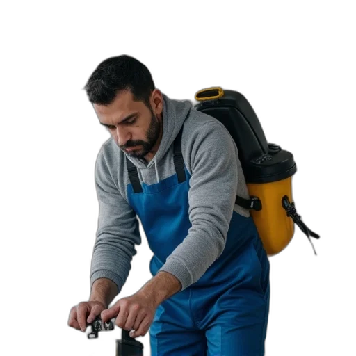 staff, jacket, weapon, robot transparent PNG cut-out