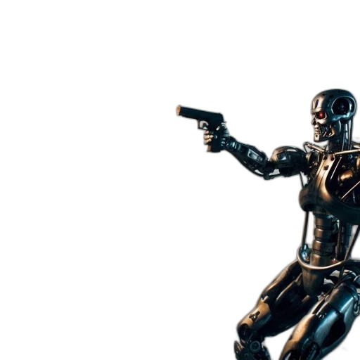 robot, weapon, concept art, 3d render transparent PNG cut-out