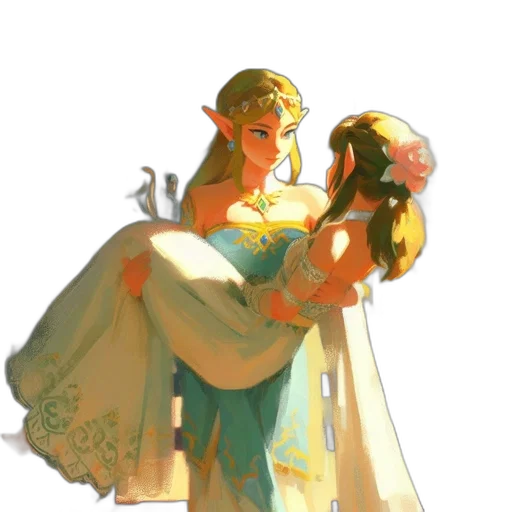 dress, crown, concept art, fantasy art transparent PNG cut-out
