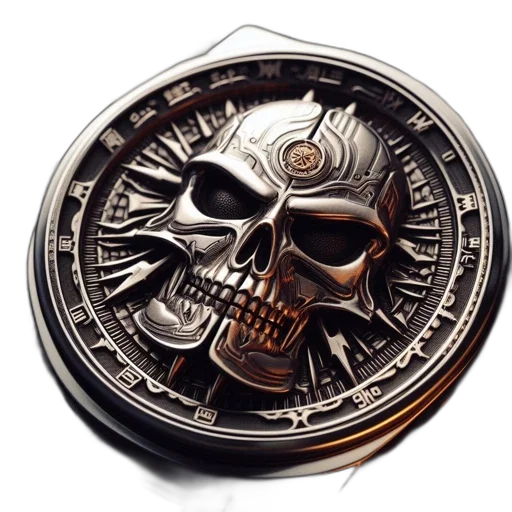 jewelry, mechanical, device, skull transparent PNG cut-out