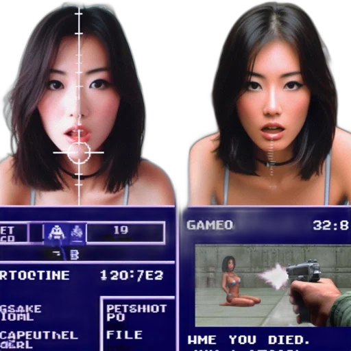 weapon, robot, cyberpunk, vaporwave transparent PNG cut-out