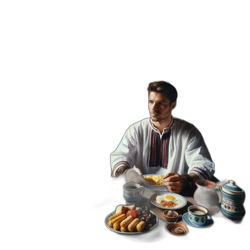food, oil painting, photorealistic, pixel art transparent PNG cut-out