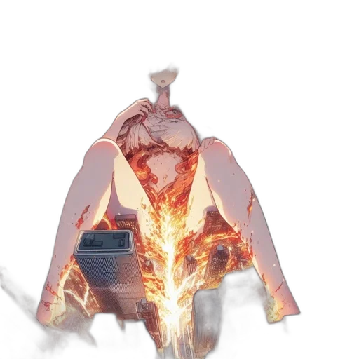 jacket, dragon, creature, weapon transparent PNG cut-out