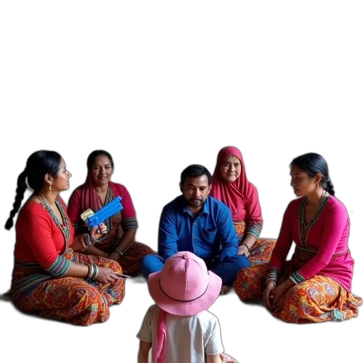 staff, hat, group, women transparent PNG cut-out