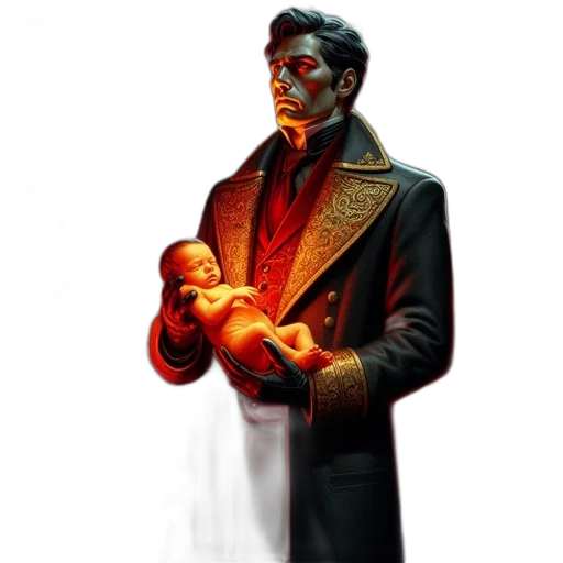 jacket, face, concept art, comic book art transparent PNG cut-out