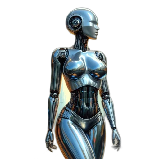 robot, dress, concept art, cyberpunk transparent PNG cut-out