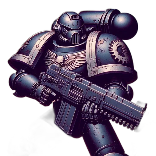 robot, weapon, concept art, 3d render transparent PNG cut-out