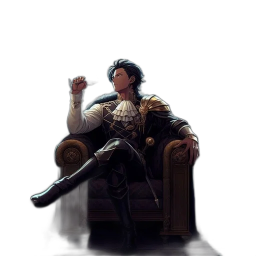 sword, staff, crown, jacket transparent PNG cut-out