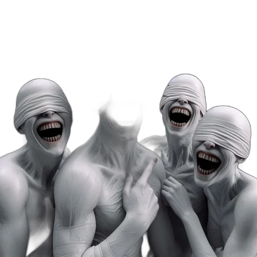 mask, face, creature, 3d render transparent PNG cut-out