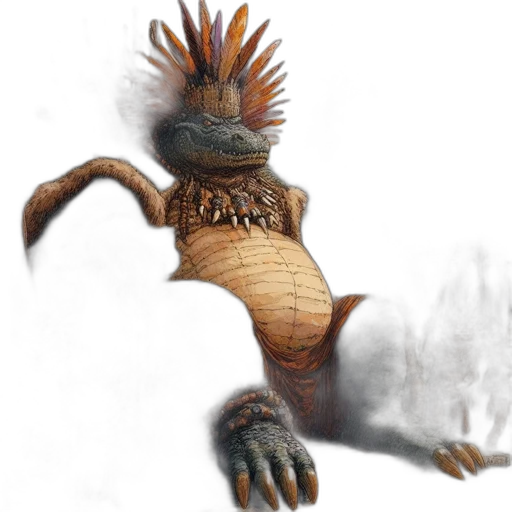 dragon, creature, animal, staff transparent PNG cut-out