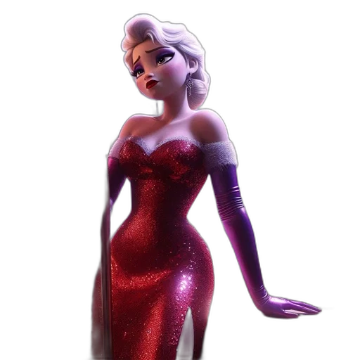dress, 3d render, concept art, cartoon transparent PNG cut-out