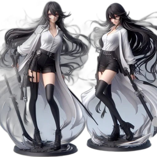 concept art, 3d render, fantasy art, monochrome transparent PNG cut-out