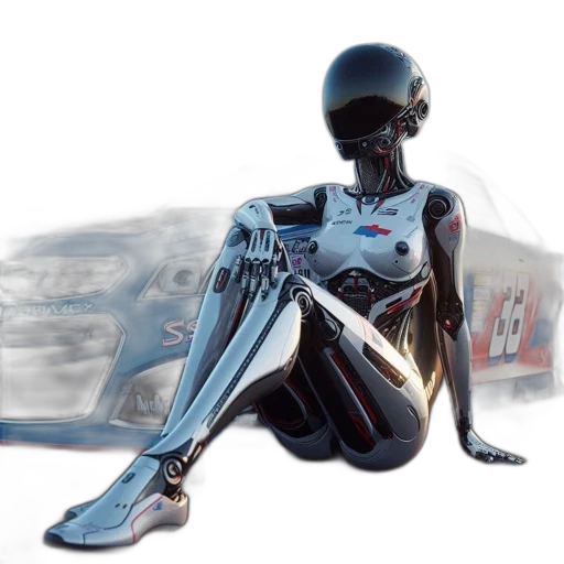 robot, car, concept art, cyberpunk transparent PNG cut-out